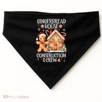 Christmas Gingerbread House Construction Xmas Crew Cookie Baking Gift USA-Made Doggie Bandana thumb 0