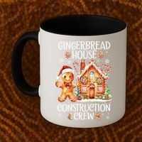 Christmas Gingerbread House Construction Xmas Crew Cookie Baking Gift Coffee Mug thumb 2