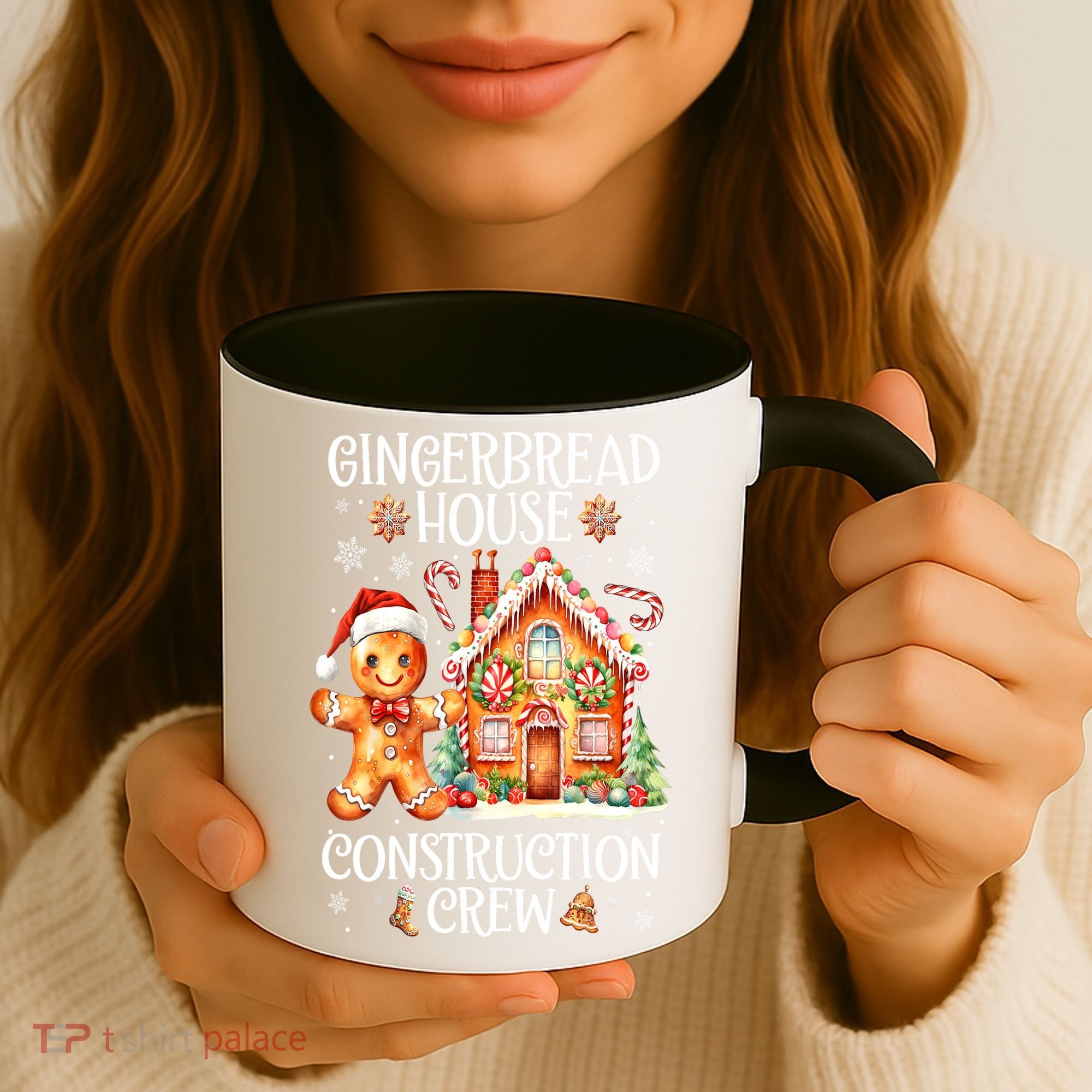 Christmas Gingerbread House Construction Xmas Crew Cookie Baking Gift Coffee Mug