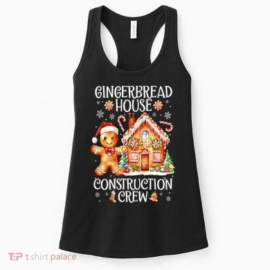 Christmas Gingerbread House Construction Xmas Crew Cookie Baking Gift Women's Tank Top