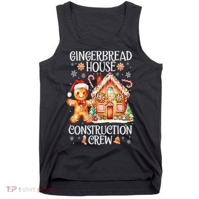 Christmas Gingerbread House Construction Xmas Crew Cookie Baking Gift Tank Top