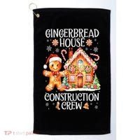 Christmas Gingerbread House Construction Xmas Crew Cookie Baking Gift Golf Towel thumb 0