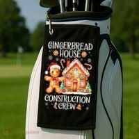Christmas Gingerbread House Construction Xmas Crew Cookie Baking Gift Golf Towel thumb 2