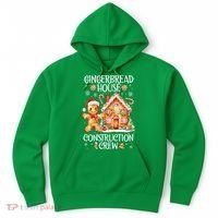 Christmas Gingerbread House Construction Xmas Crew Cookie Baking Gift Hoodie thumb 0