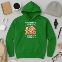 Christmas Gingerbread House Construction Xmas Crew Cookie Baking Gift Hoodie thumb 3