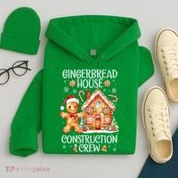 Christmas Gingerbread House Construction Xmas Crew Cookie Baking Gift Hoodie thumb 4