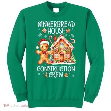Christmas Gingerbread House Construction Xmas Crew Cookie Baking Gift Sweatshirt
