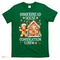 Christmas Gingerbread House Construction Xmas Crew Cookie Baking Gift T-Shirt thumb 0