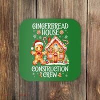 Christmas Gingerbread House Construction Xmas Crew Cookie Baking Gift Coaster thumb 0