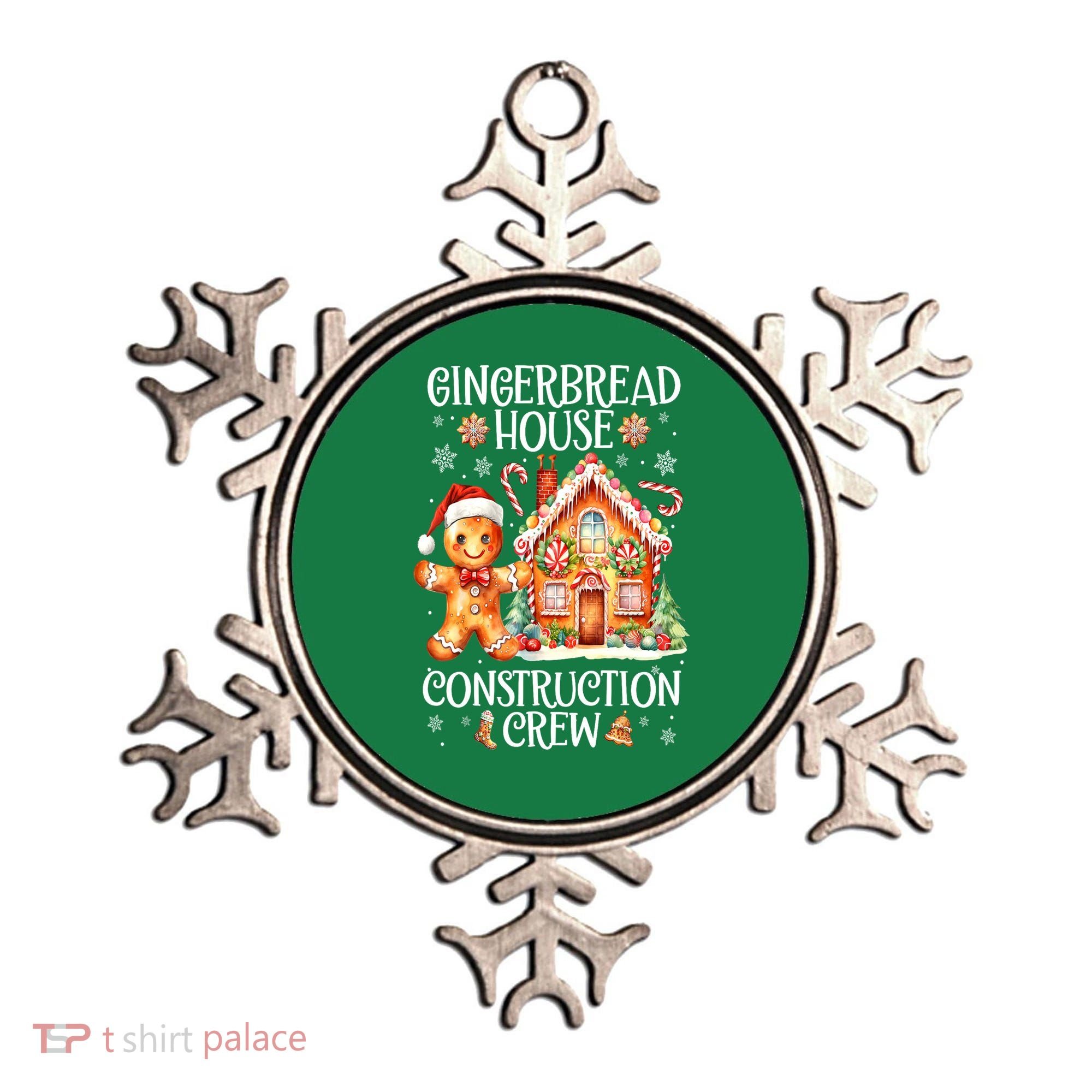 Christmas Gingerbread House Construction Xmas Crew Cookie Baking Gift Ornament