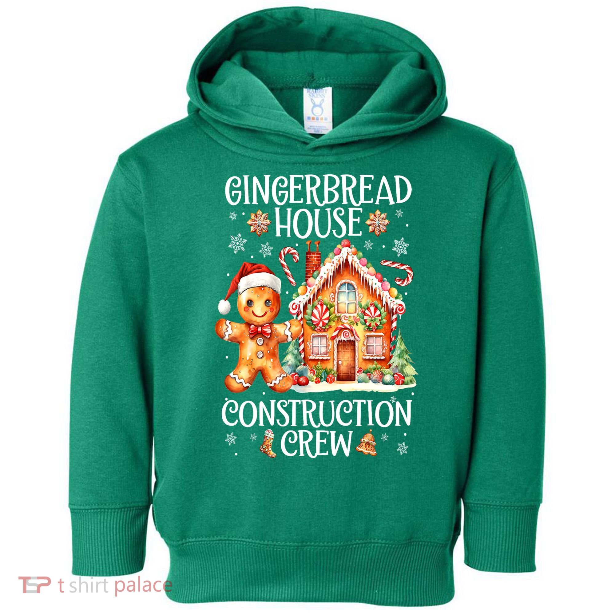 Christmas Gingerbread House Construction Xmas Crew Cookie Baking Gift Toddler Hoodie