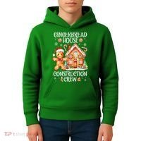 Christmas Gingerbread House Construction Xmas Crew Cookie Baking Gift Kids Hoodie thumb 4
