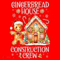 Christmas Gingerbread House Construction Xmas Crew Cookie Baking Gift Santa Hat thumb 1