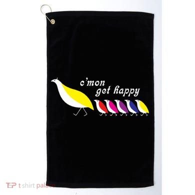 CMon Get Happy Vintage Retro Golf Towel