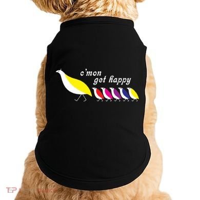 Cmon Get Happy Bird Vintage Retro Doggie Tank