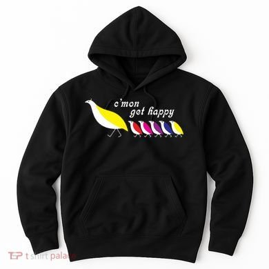 Cmon Get Happy Bird Vintage Retro Hoodie
