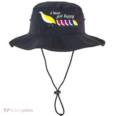 Cmon Get Happy Bird Vintage Retro Bucket Hat