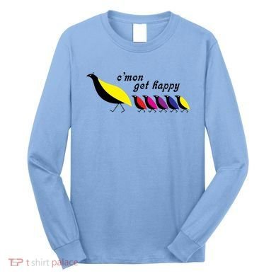 Cmon Get Happy Bird Vintage Retro Long Sleeve Shirt