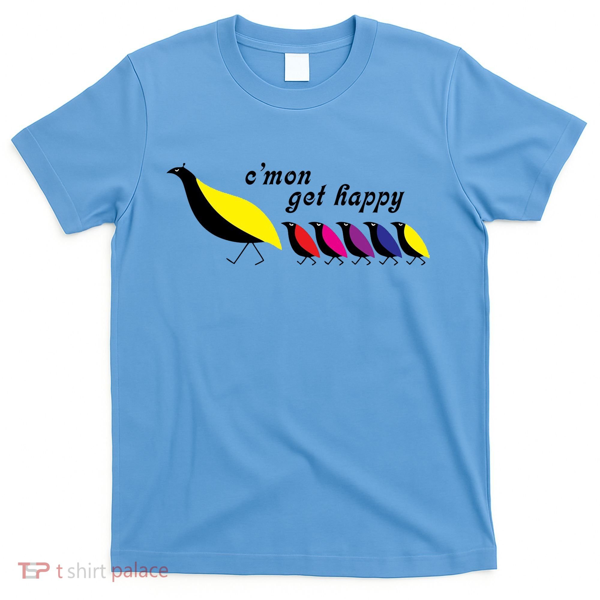 Cmon Get Happy Bird Vintage Retro T-Shirt