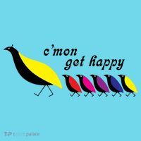 Cmon Get Happy Bird Vintage Retro T-Shirt thumb 6