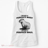 Capybara Gifts I Want A Perfect Body I Want A Perfect Soul Women's Tank Top thumb 0