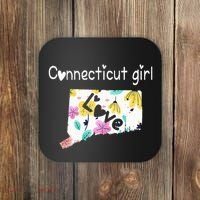Connecticut Girl I Love Connecticut Home Coaster thumb 0
