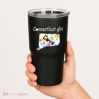 Connecticut Girl I Love Connecticut Home Tumbler thumb 2