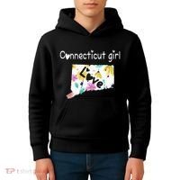 Connecticut Girl I Love Connecticut Home Kids Hoodie thumb 4