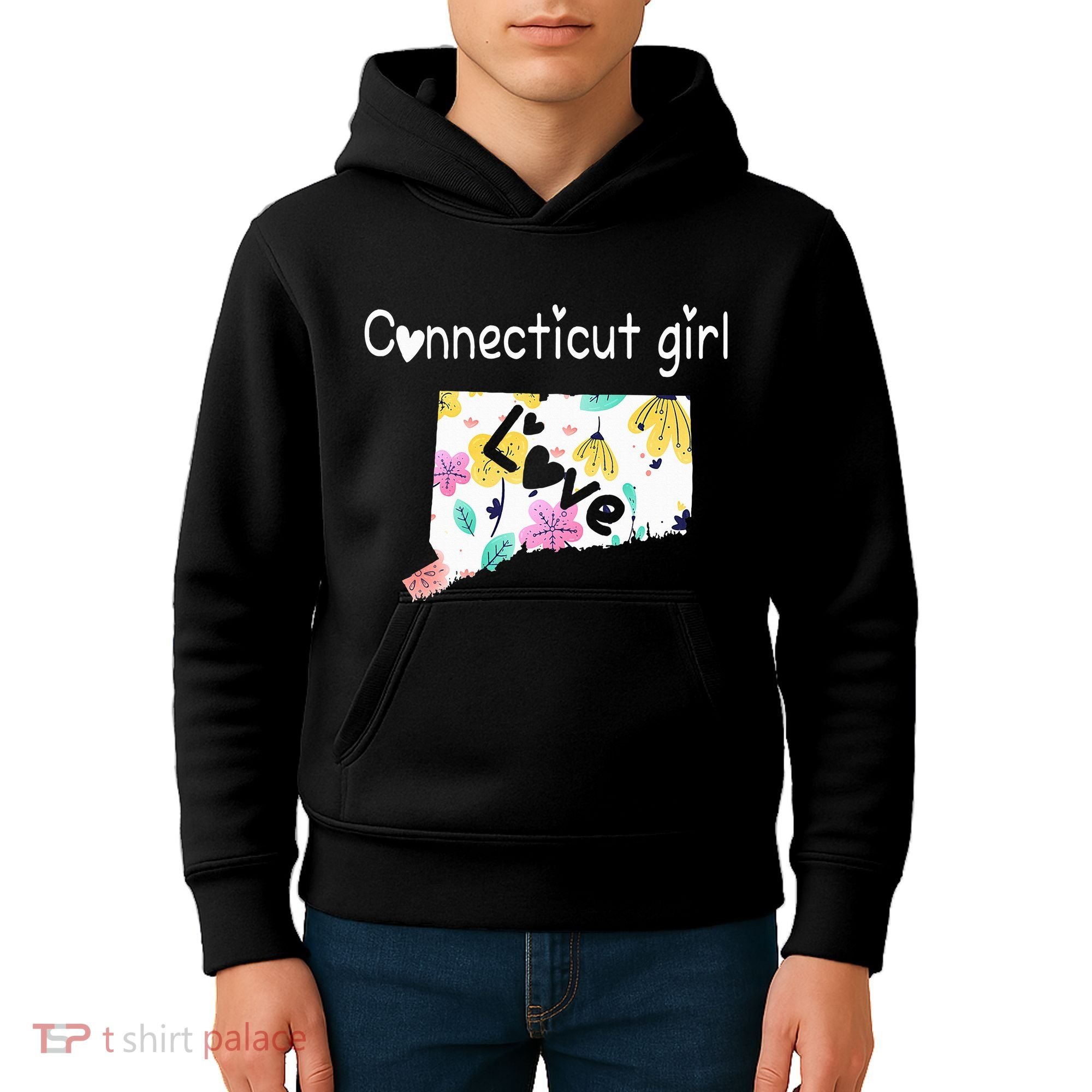 Connecticut Girl I Love Connecticut Home Kids Hoodie