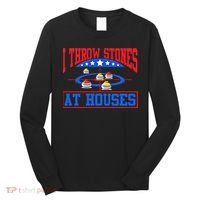 Curling Game I Throw Stones At Houses Curler Curling Great Gift Long Sleeve Shirt thumb 0