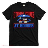 Curling Game I Throw Stones At Houses Curler Curling Great Gift T-Shirt thumb 0