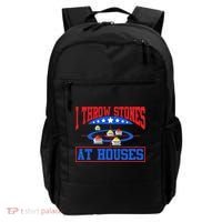 Curling Game I Throw Stones At Houses Curler Curling Great Gift Backpack thumb 0