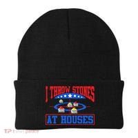 Curling Game I Throw Stones At Houses Curler Curling Great Gift Beanie thumb 0