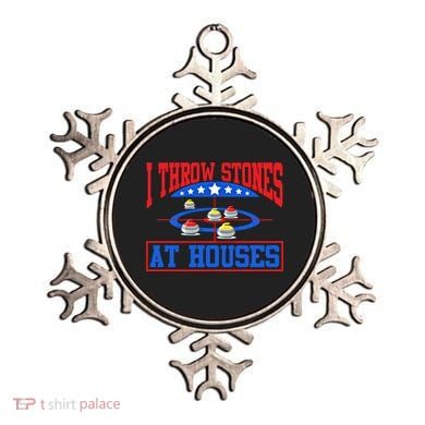 Curling Game I Throw Stones At Houses Curler Curling Great Gift Ornament