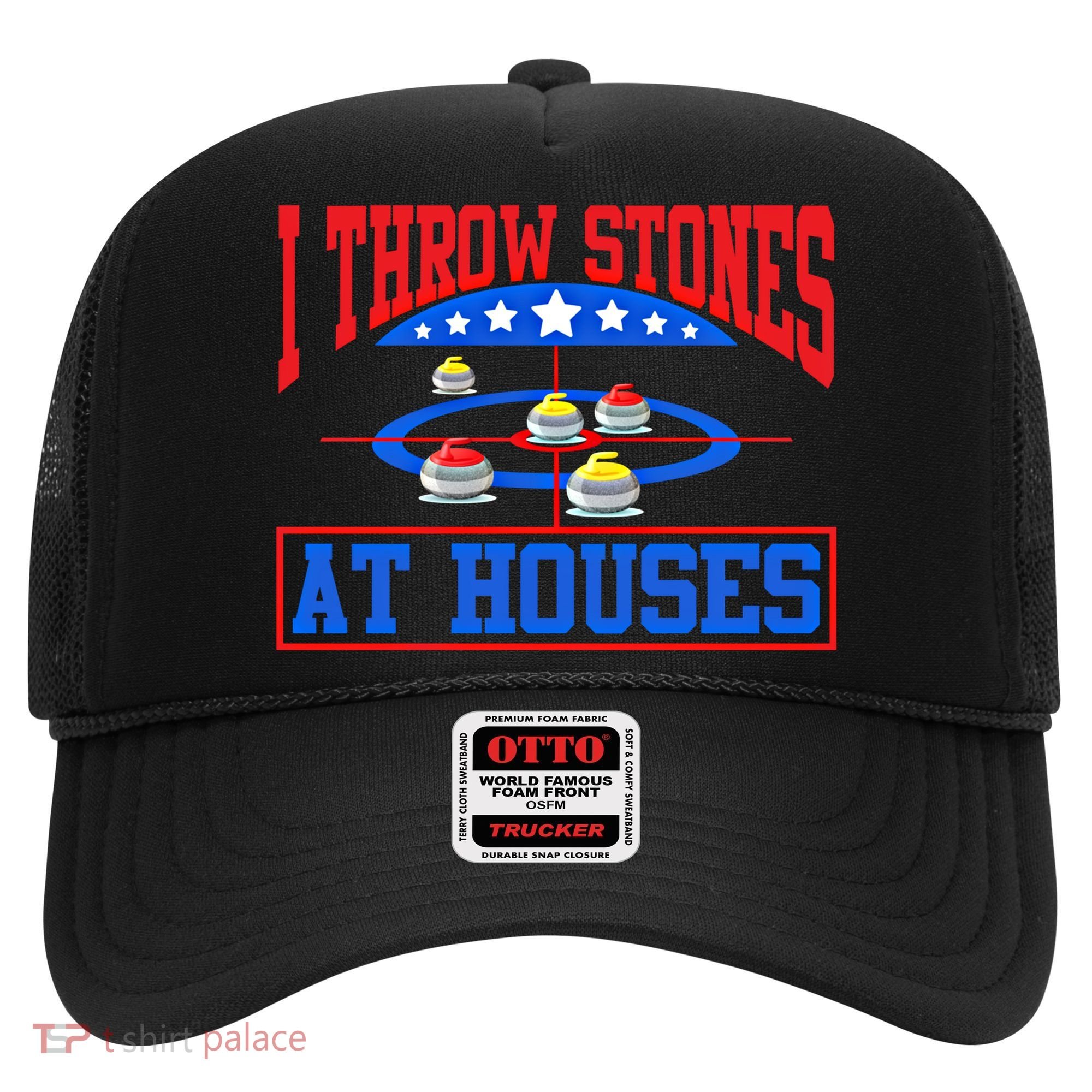 Curling Game I Throw Stones At Houses Curler Curling Great Gift Hat
