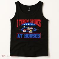 Curling Game I Throw Stones At Houses Curler Curling Great Gift Tank Top thumb 2