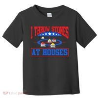 Curling Game I Throw Stones At Houses Curler Curling Great Gift Toddler T-Shirt thumb 0