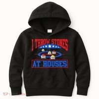 Curling Game I Throw Stones At Houses Curler Curling Great Gift Kids Hoodie thumb 0