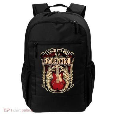 Classic Guitar I Know ItS Only Rock And Roll Crest Cute Gift Backpack