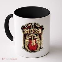 Classic Guitar I Know ItS Only Rock And Roll Crest Cute Gift Coffee Mug thumb 0