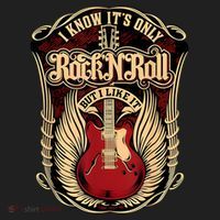 Classic Guitar I Know ItS Only Rock And Roll Crest Cute Gift Beanie thumb 2