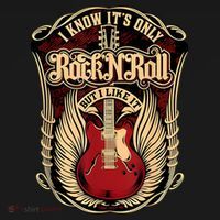 Classic Guitar I Know ItS Only Rock And Roll Crest Cute Gift Pajama Set thumb 2