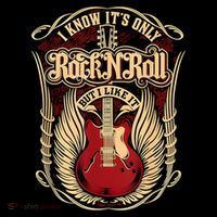 Classic Guitar I Know ItS Only Rock And Roll Crest Cute Gift Women's Hoodie thumb 2