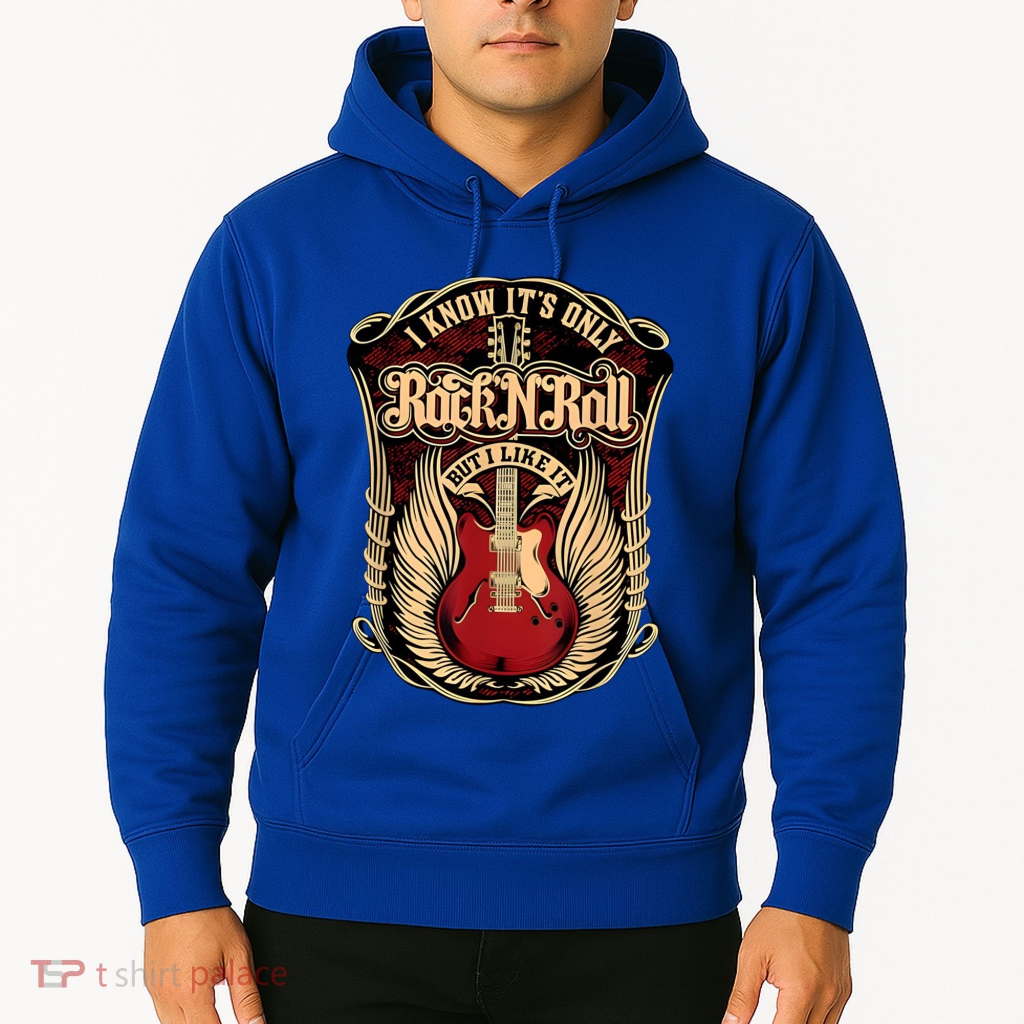 Classic Guitar I Know ItS Only Rock And Roll Crest Cute Gift Hoodie