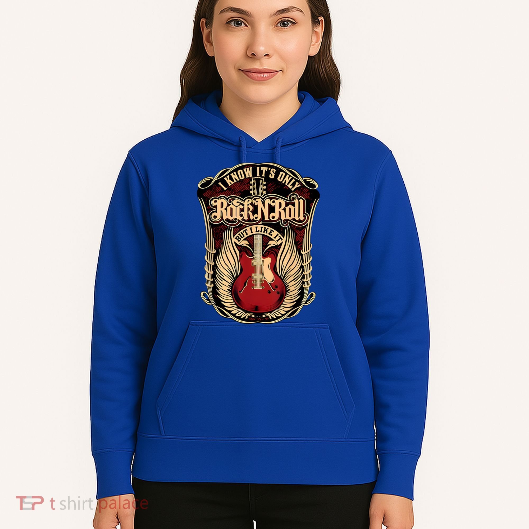 Classic Guitar I Know ItS Only Rock And Roll Crest Cute Gift Hoodie