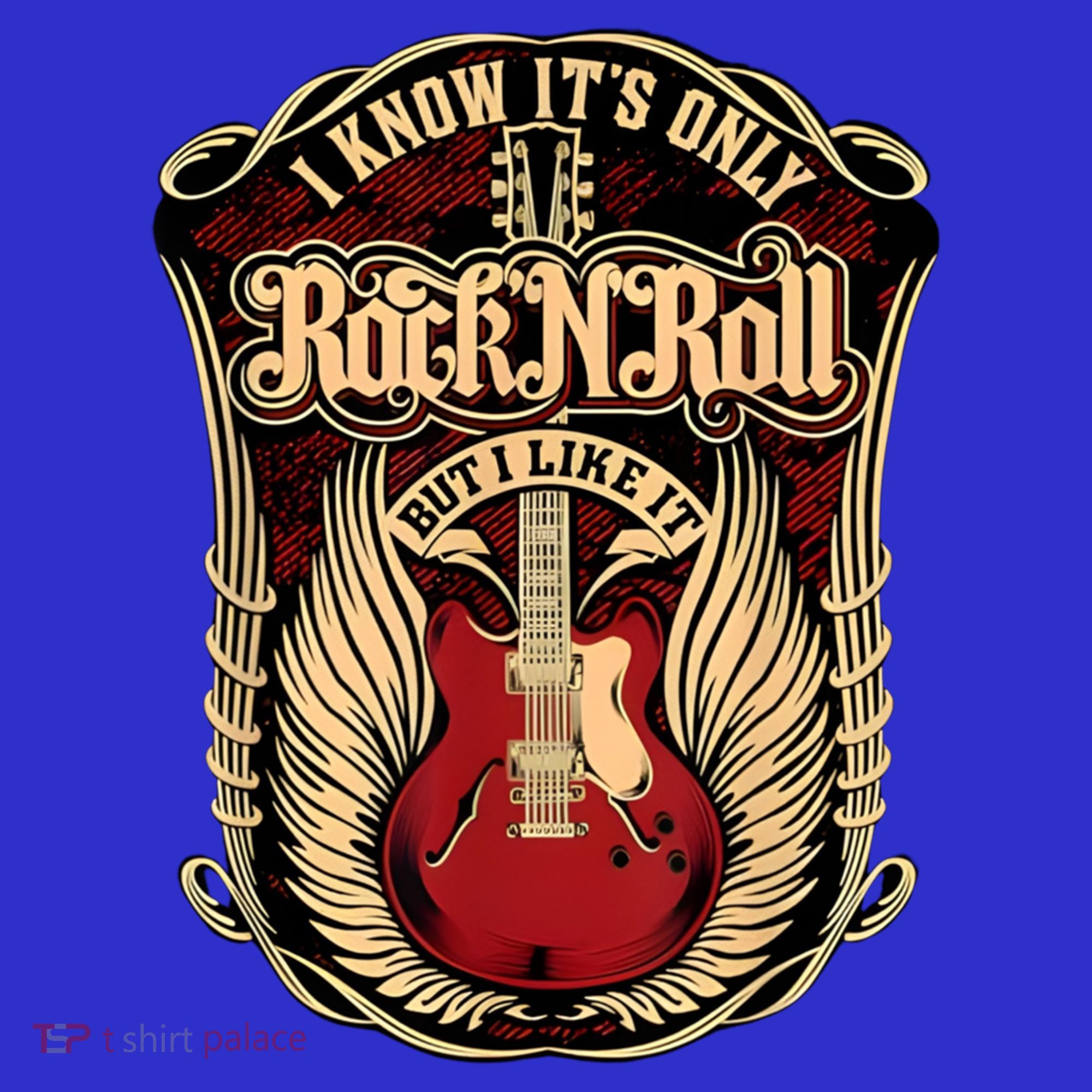 Classic Guitar I Know ItS Only Rock And Roll Crest Cute Gift Coaster
