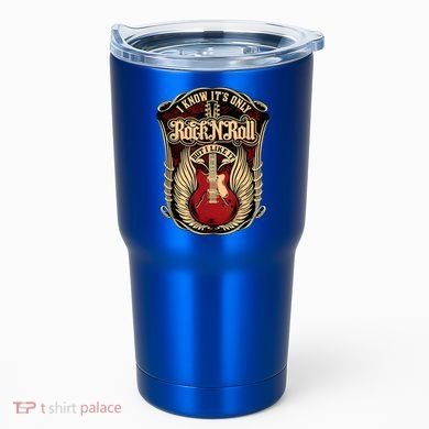 Classic Guitar I Know ItS Only Rock And Roll Crest Cute Gift Tumbler