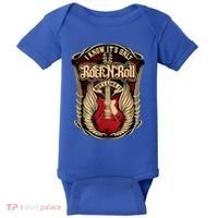 Classic Guitar I Know ItS Only Rock And Roll Crest Cute Gift Baby Bodysuit thumb 0