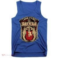 Classic Guitar I Know ItS Only Rock And Roll Crest Cute Gift Tank Top thumb 0