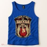 Classic Guitar I Know ItS Only Rock And Roll Crest Cute Gift Tank Top thumb 2